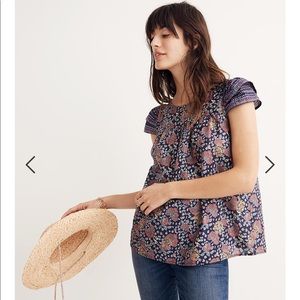 Madewell Story Top Fan Floral Mix sz 2 NWT